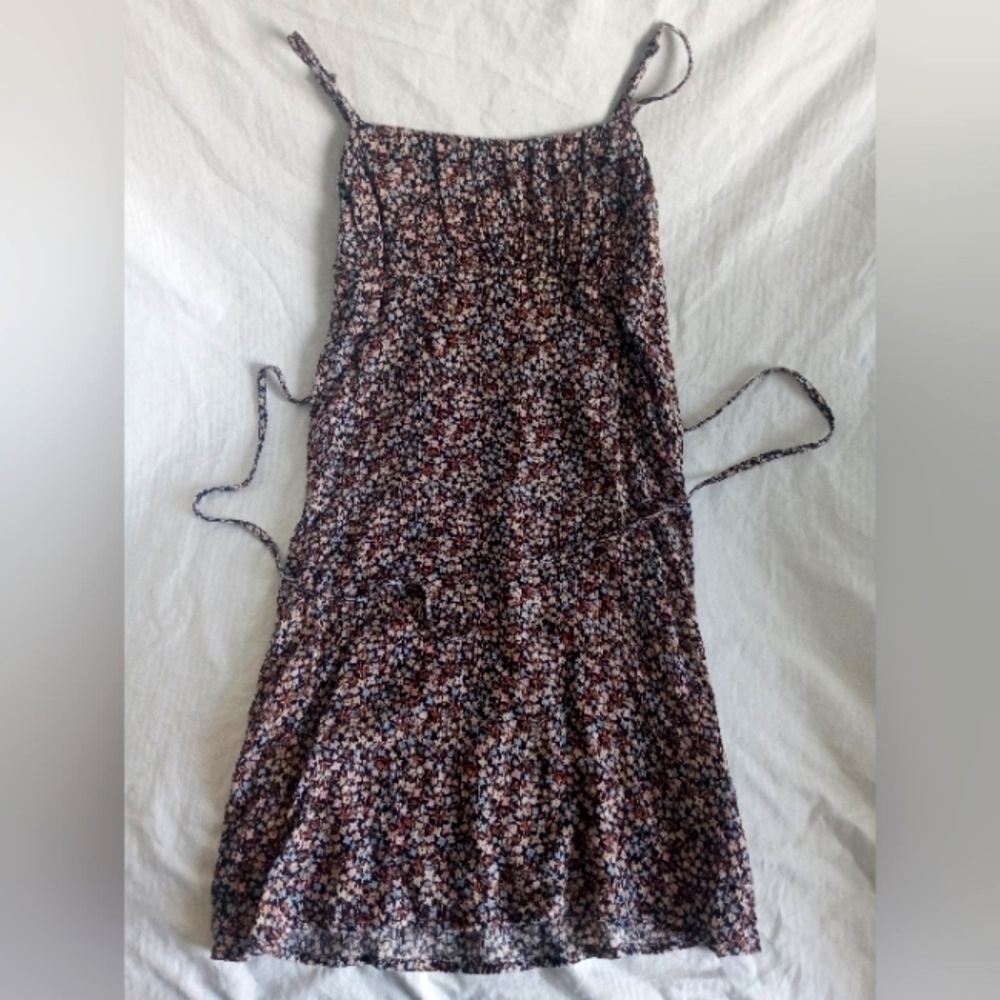 Billa Bong XS Floral Black and Pink Women's Dress